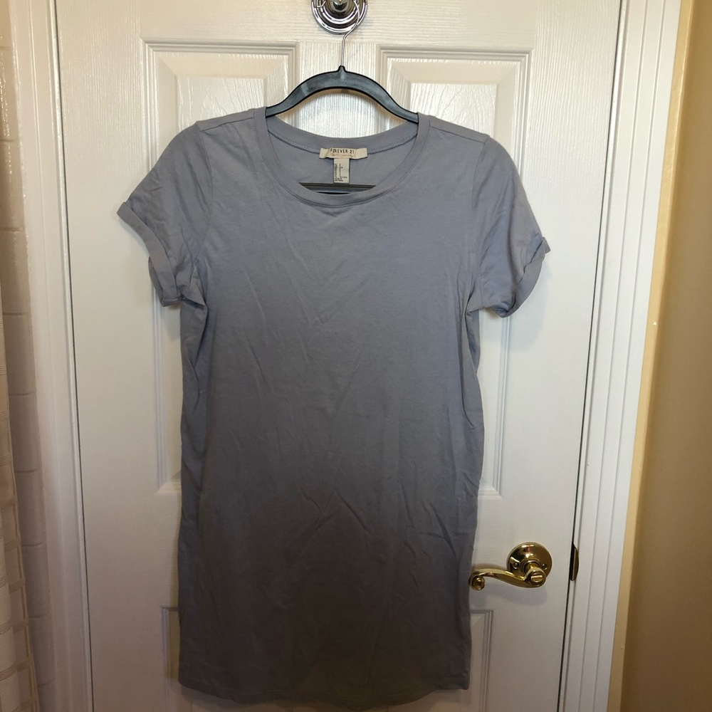 Forever 21 Light Blue T-Shirt Dress